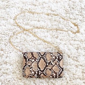 Brand New Snake Print Wallet/Crossbody Bag